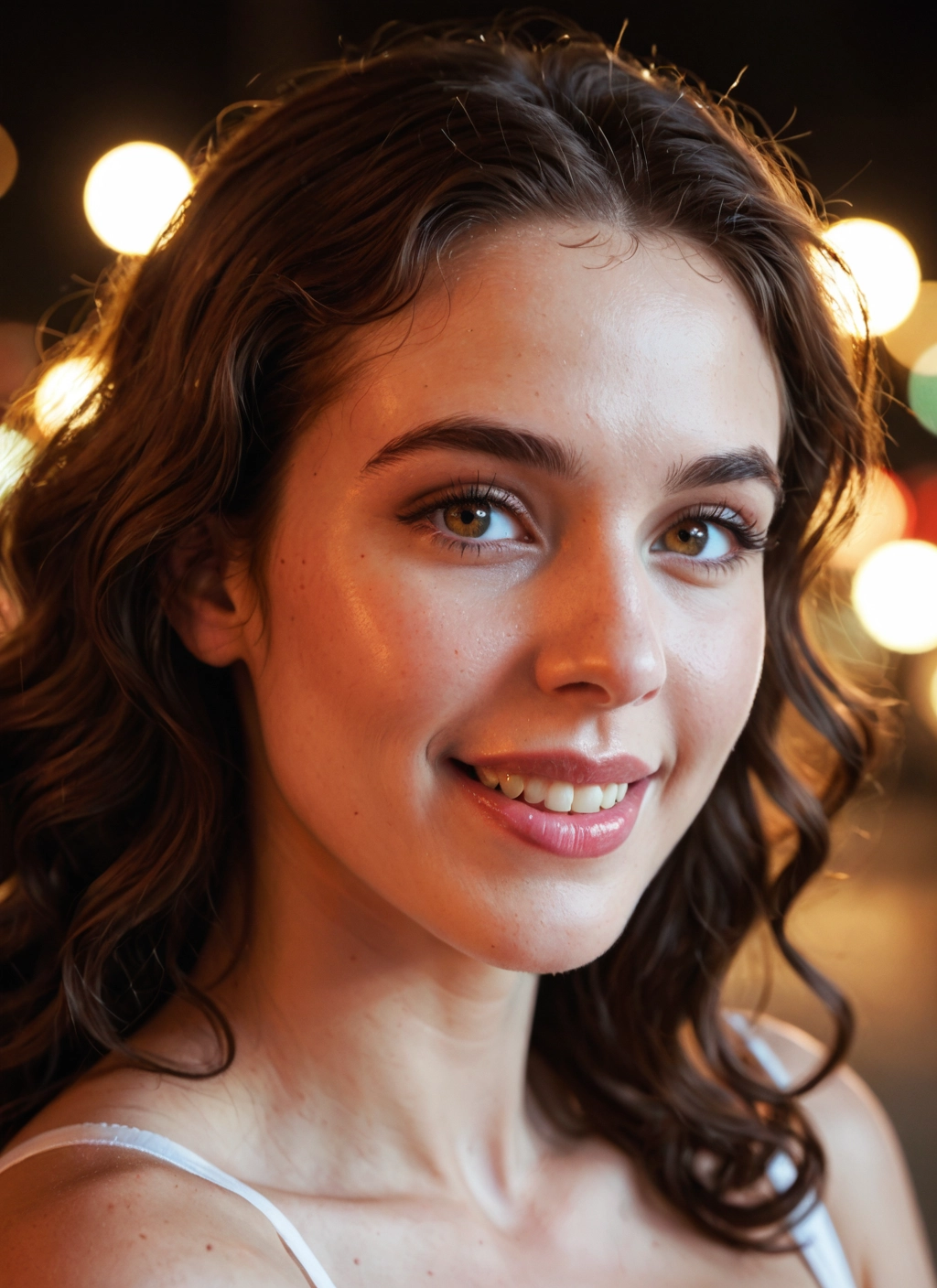 1girl, solo, smile, brown eyes, brown hair, looking at viewer · Yamete.gg