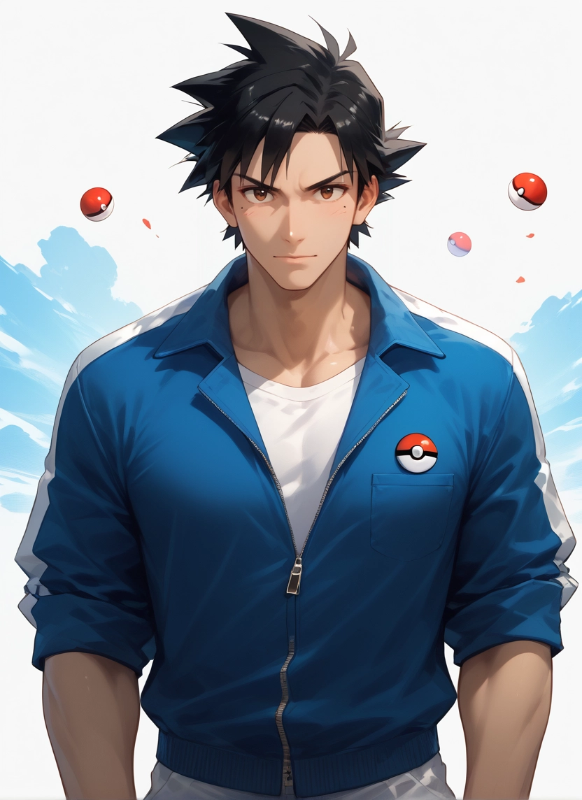 bara, 1boy, male focus, solo, jacket, shirt · Yamete.gg