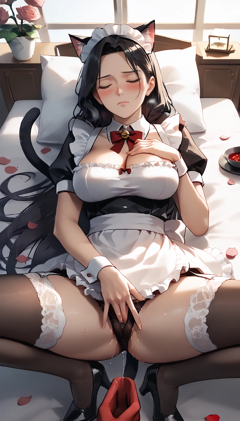 breasts, animal ears, thighhighs, tail, underwear, maid · Yamete.gg