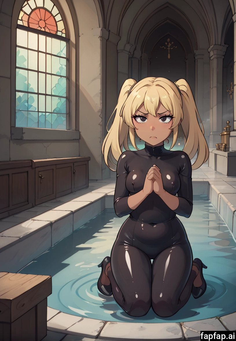 1girl, solo, twintails, blonde hair, bodysuit, high heels · Yamete.gg