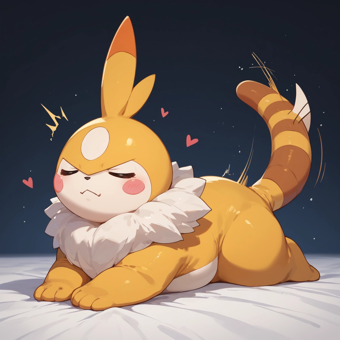 furry, no humans, closed eyes, heart, solo, closed mouth · Yamete.gg
