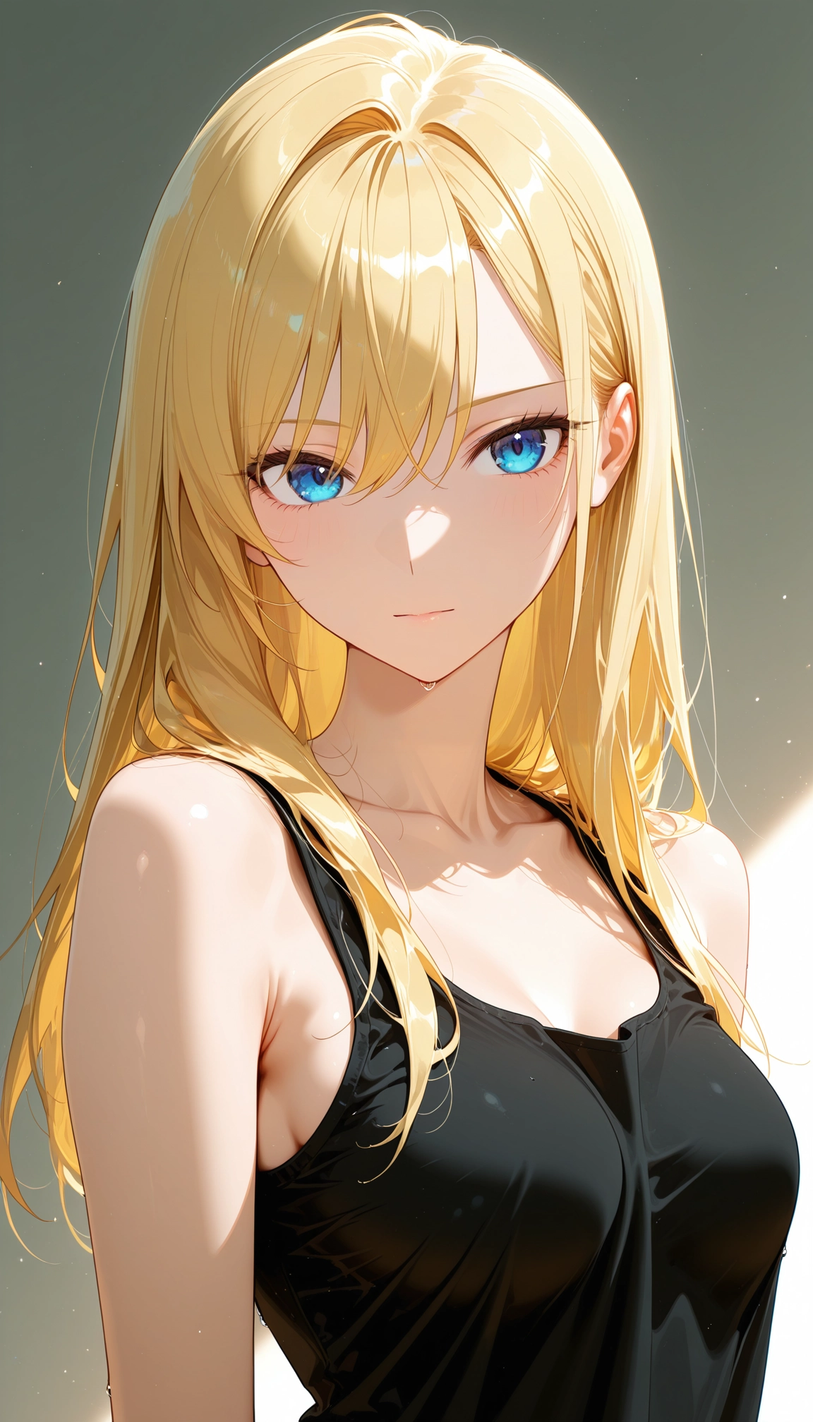 1girl, solo, blonde hair, breasts, blue eyes, long hair · Yamete.gg
