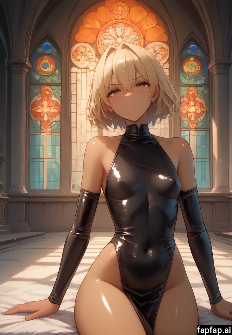1girl, solo, breasts, bare shoulders, looking at viewer, blonde hair · Yamete.gg