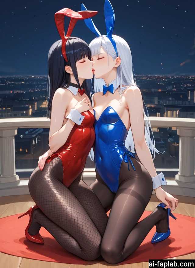 multiple girls, 2girls, animal ears, pantyhose, rabbit ears, playboy bunny · Yamete.gg