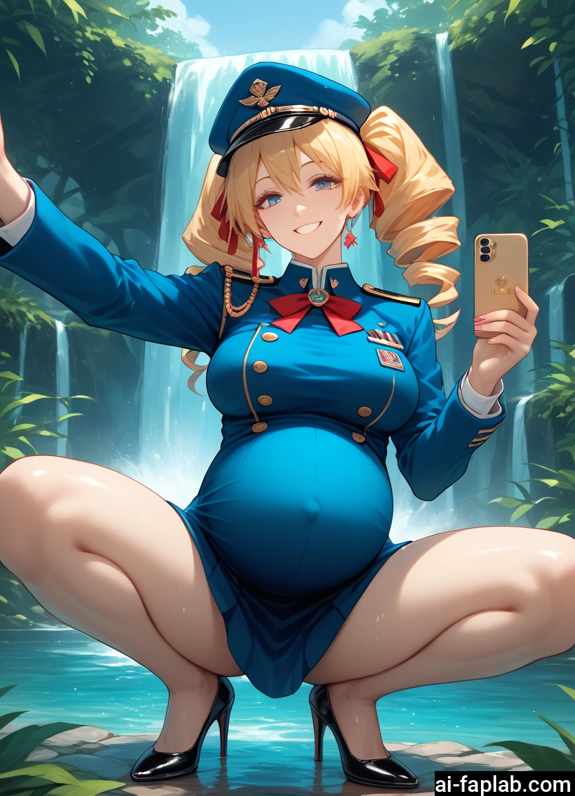 1girl, blue eyes, blonde hair, breasts, phone, high heels · Yamete.gg