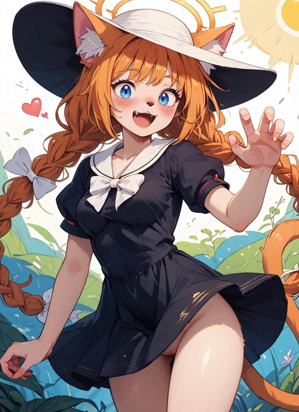 furry, 1girl, animal ears, braid, solo, tail · Yamete.gg