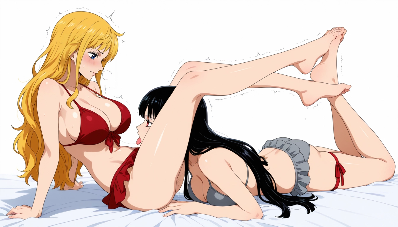 breasts, multiple girls, 2girls, bikini, swimsuit, long hair · Yamete.gg