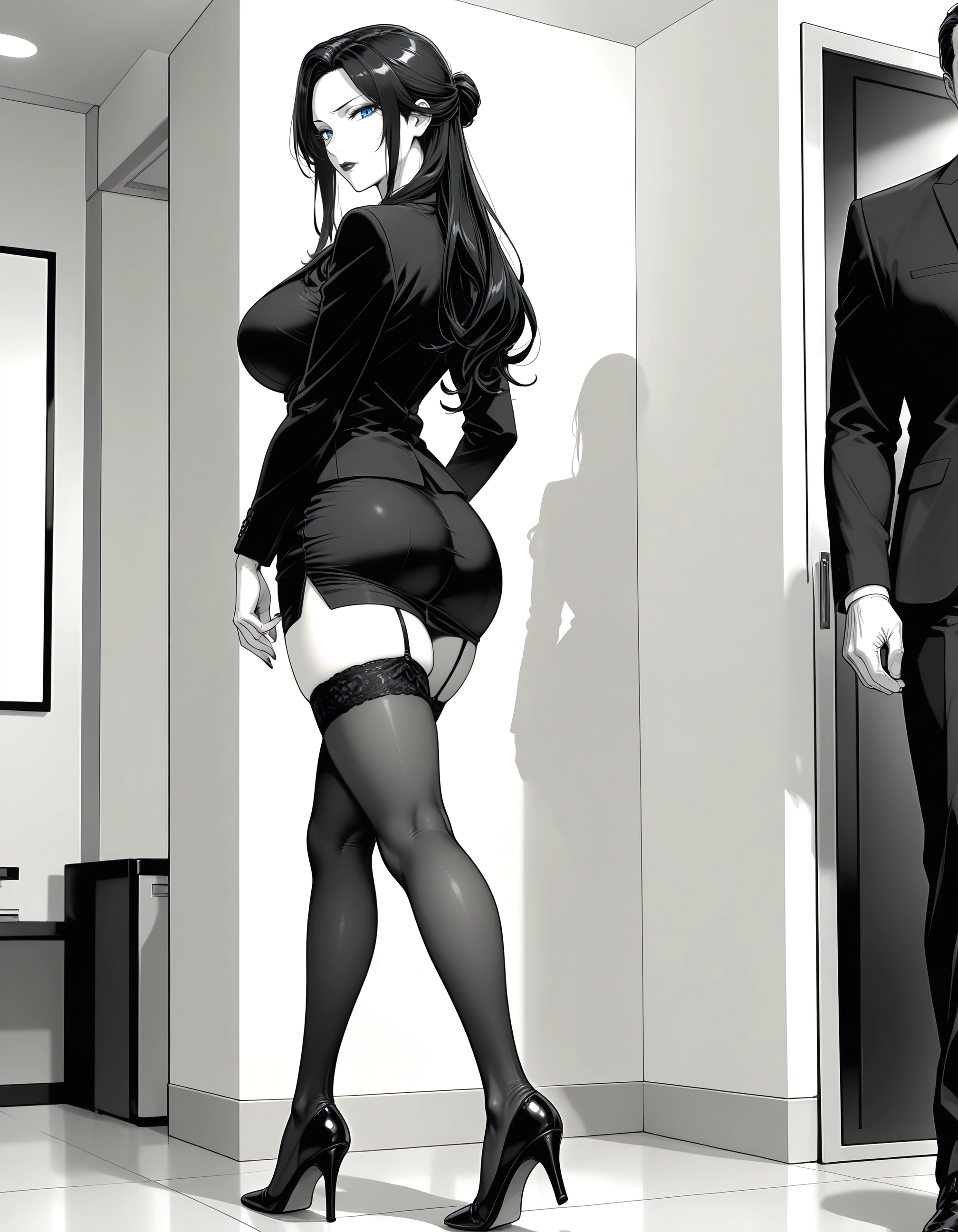 1girl, thighhighs, high heels, breasts, skirt, ass · Yamete.gg