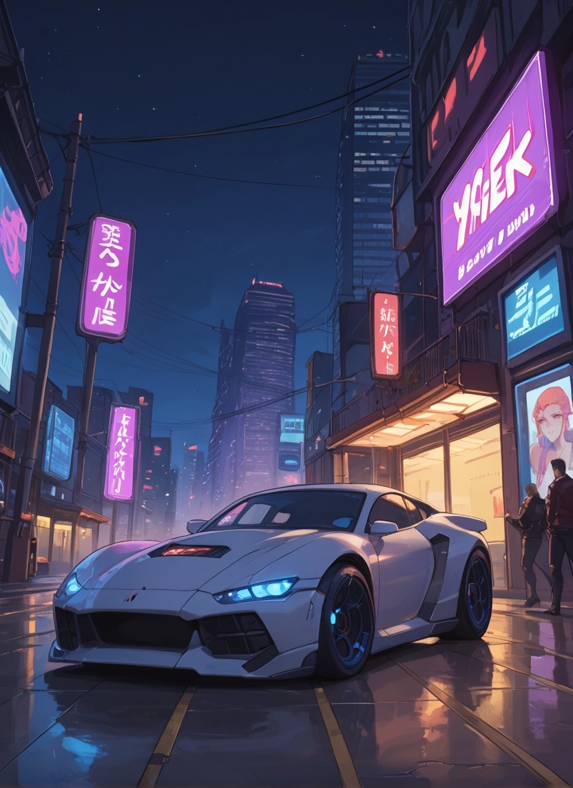 car, ground vehicle, motor vehicle, night, reflection, vehicle focus · Yamete.gg