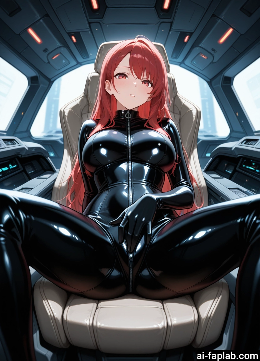 1girl, bodysuit, breasts, long hair, latex, latex bodysuit · Yamete.gg