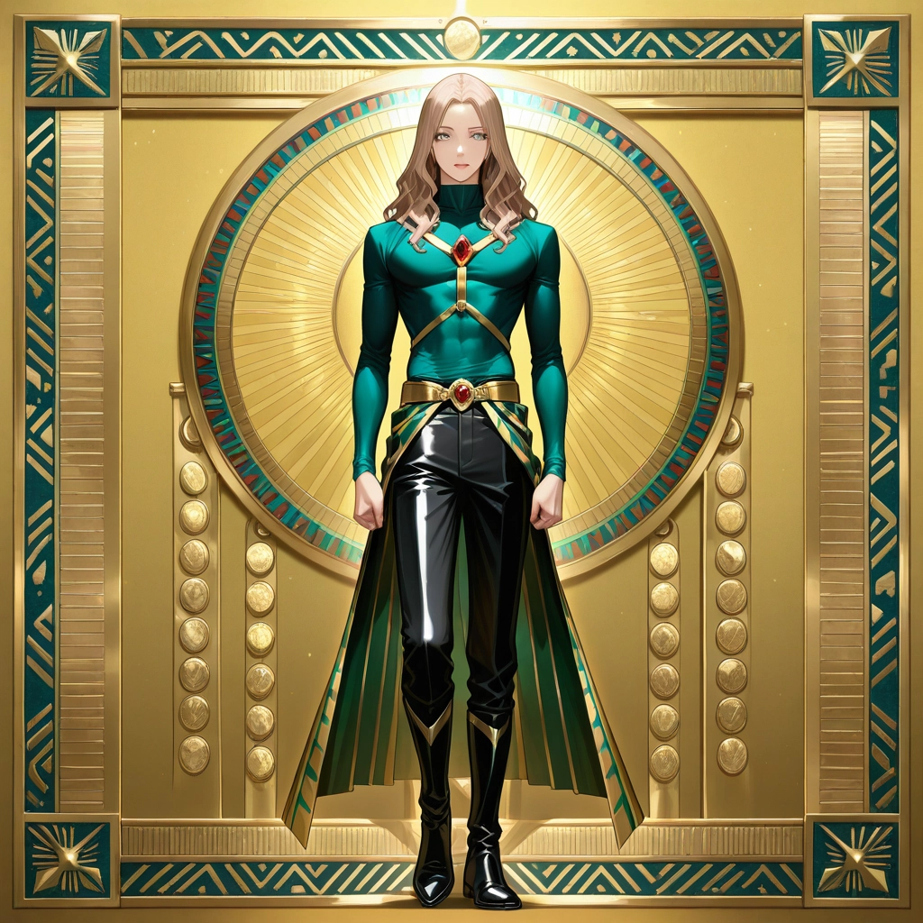 solo, long hair, boots, blonde hair, 1boy, full body · Yamete.gg