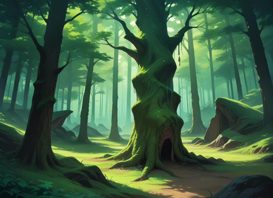no humans, nature, forest, green theme, tree, scenery · Yamete.gg