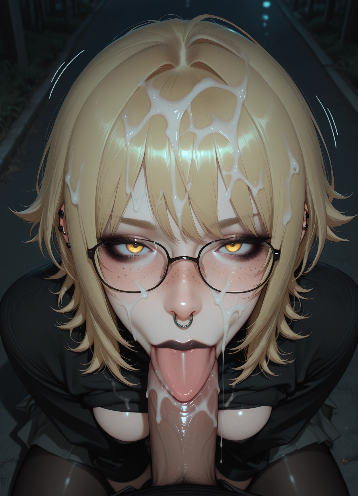 1boy, penis, 1girl, blonde hair, looking at viewer, pov · Yamete.gg