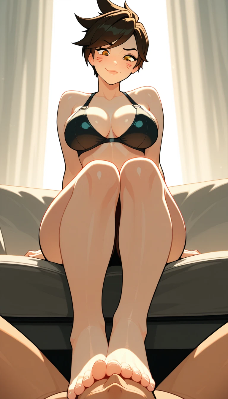 1girl, breasts, 1boy, hetero, feet, barefoot
