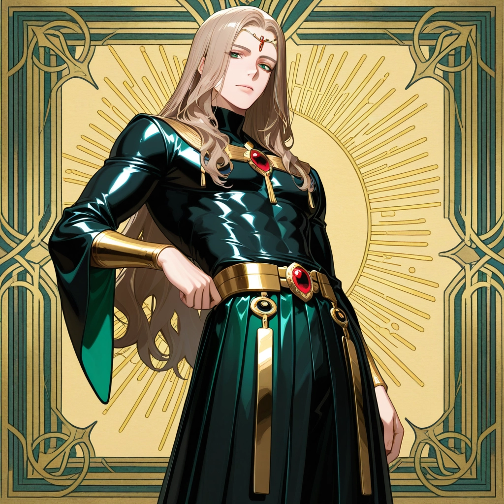 1boy, male focus, long hair, solo, circlet, looking at viewer · Yamete.gg