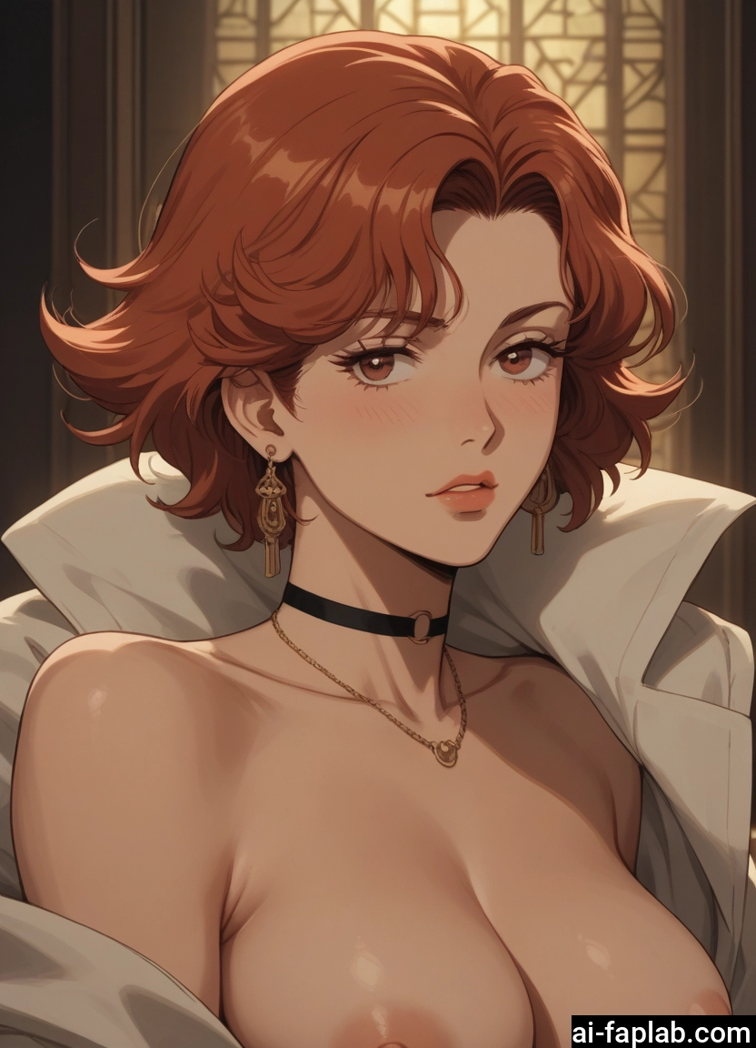 1girl, breasts, jewelry, earrings, nipples, solo · Yamete.gg