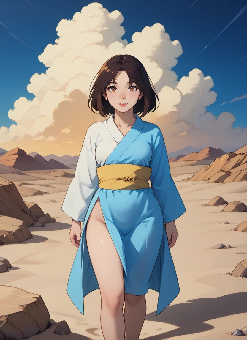 1girl, solo, sky, looking at viewer, outdoors, cloud · Yamete.gg