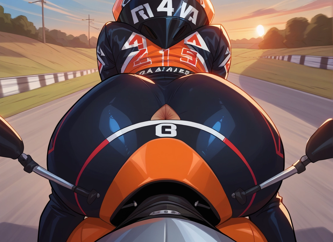 ass, 1girl, anus, ground vehicle, bodysuit, ass focus · Yamete.gg