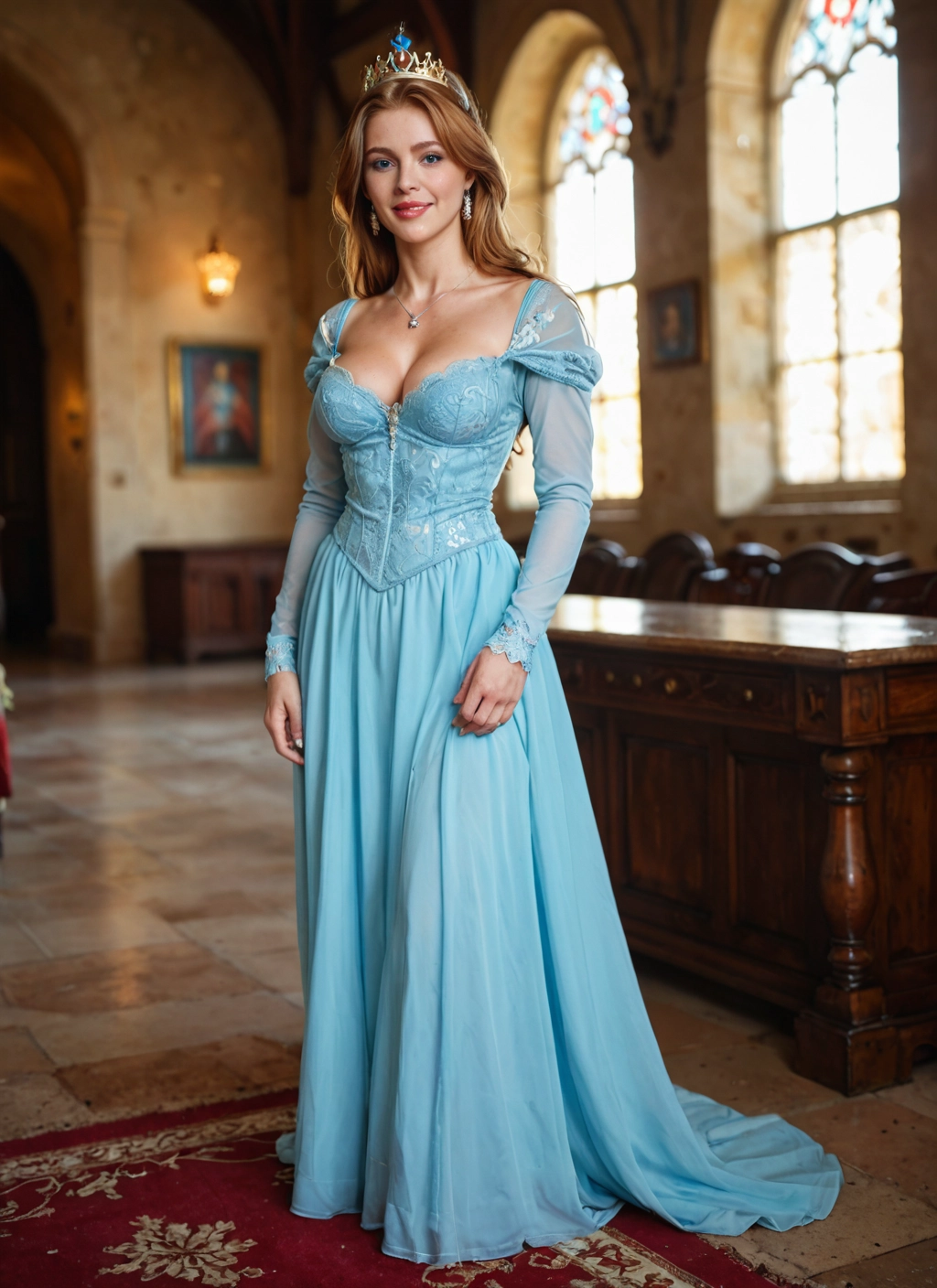 1girl, breasts, dress, jewelry, solo, cleavage · Yamete.gg