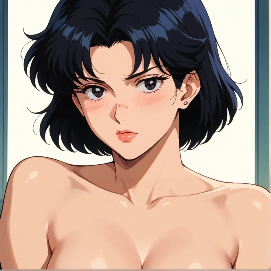 1girl, solo, breasts, short hair, looking at viewer, earrings · Yamete.gg