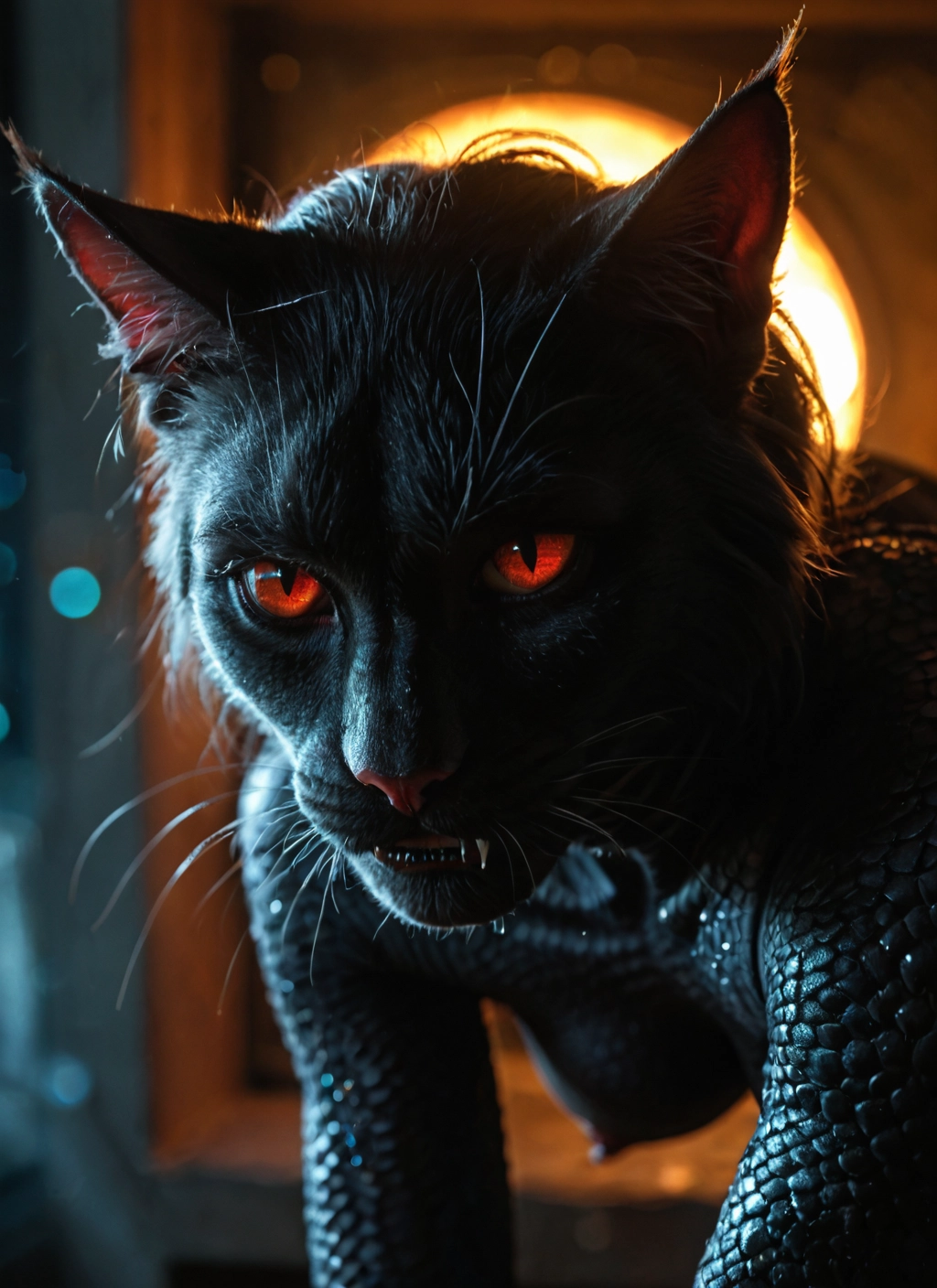 cat, breasts, nipples, solo, whiskers, slit pupils · Yamete.gg