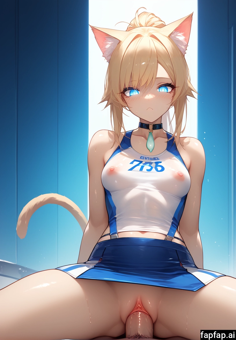 1girl, hetero, 1boy, animal ears, penis, breasts