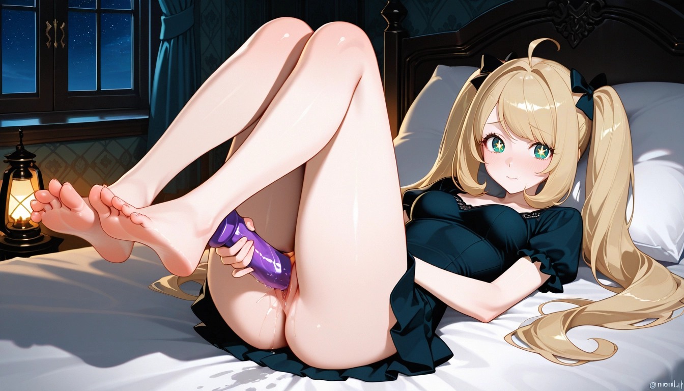 1girl, barefoot, solo, feet, toes, dildo · Yamete.gg