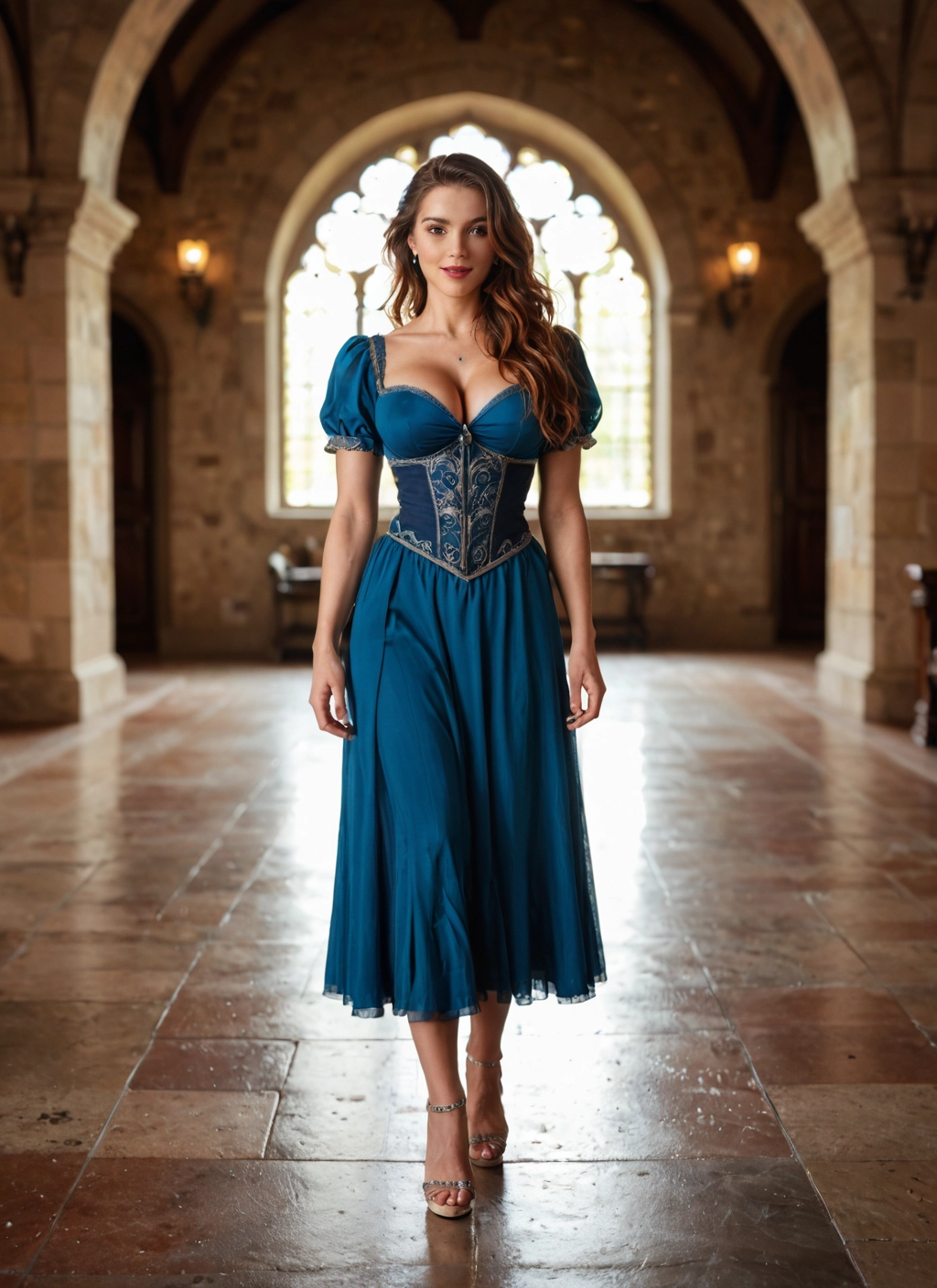 1girl, breasts, dress, jewelry, cleavage, large breasts · Yamete.gg