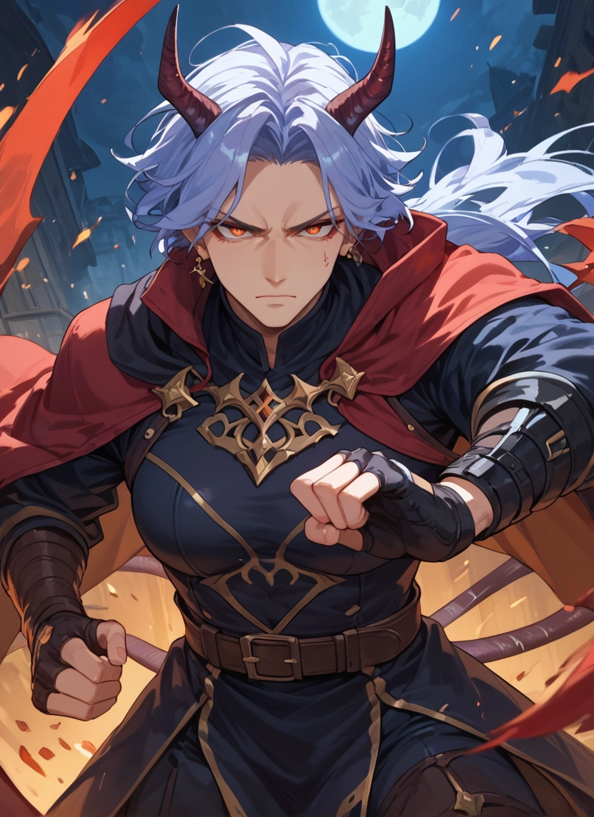 horns, gloves, jewelry, moon, earrings, fingerless gloves · Yamete.gg