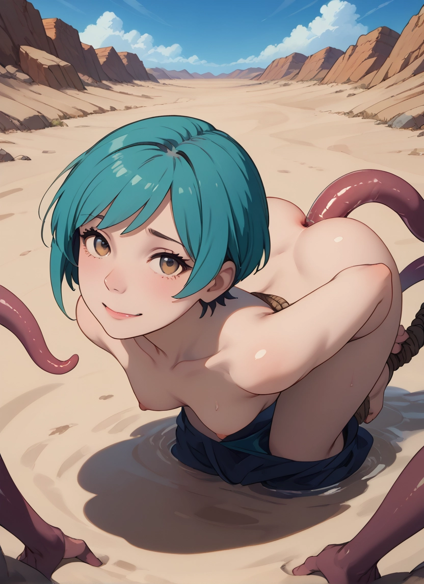 1girl, nipples, breasts, tentacles, short hair, small breasts · Yamete.gg