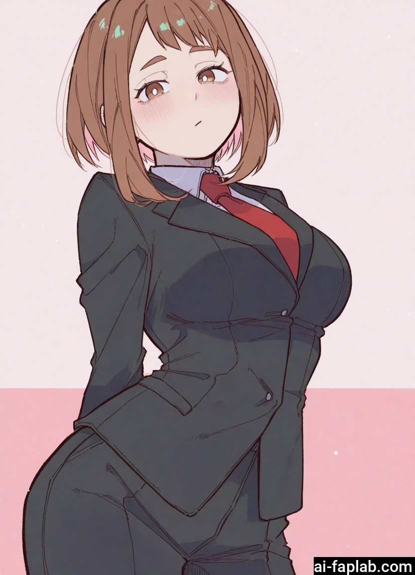 1girl, brown hair, solo, necktie, brown eyes, breasts
