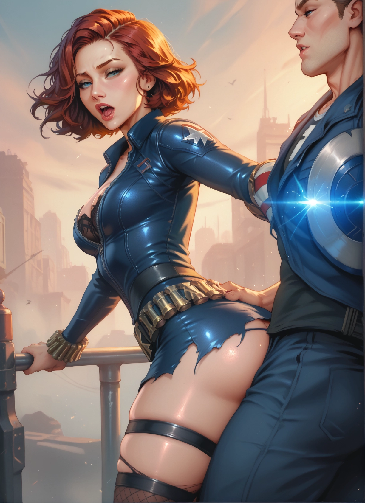 1girl, 1boy, breasts, torn clothes, hetero, jewelry · Yamete.gg