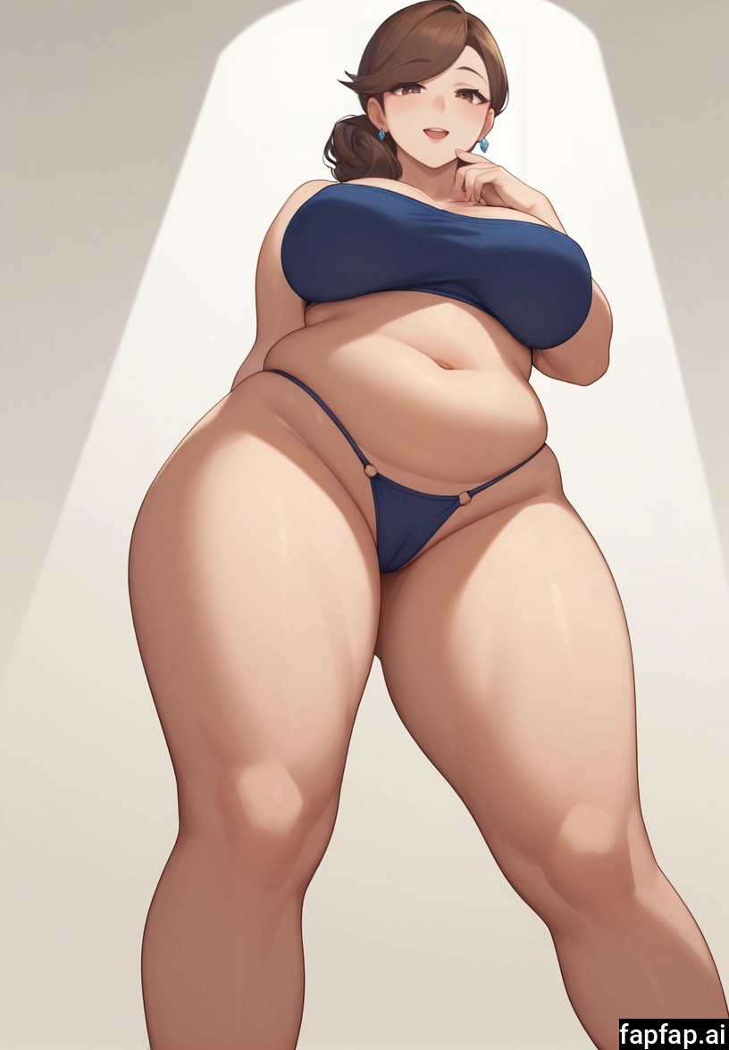 1girl, breasts, brown hair, solo, thighs, navel