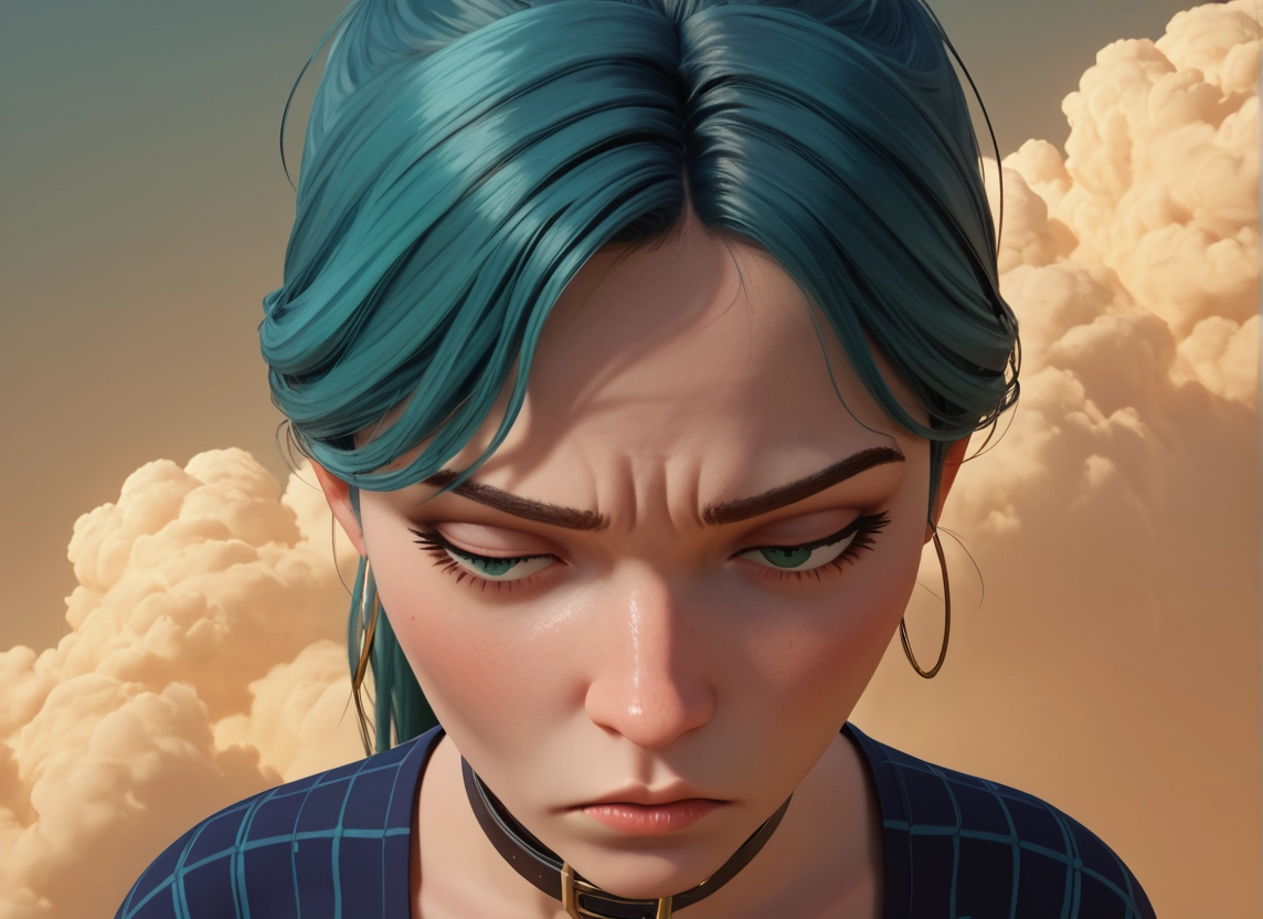 1girl, solo, jewelry, earrings, freckles, cloud · Yamete.gg