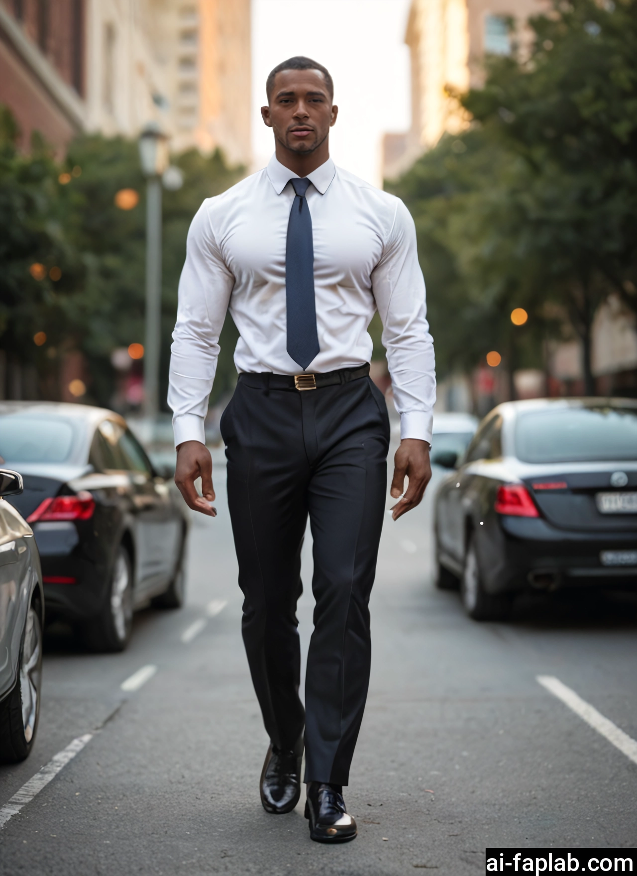 bara, 1boy, male focus, ground vehicle, motor vehicle, necktie
