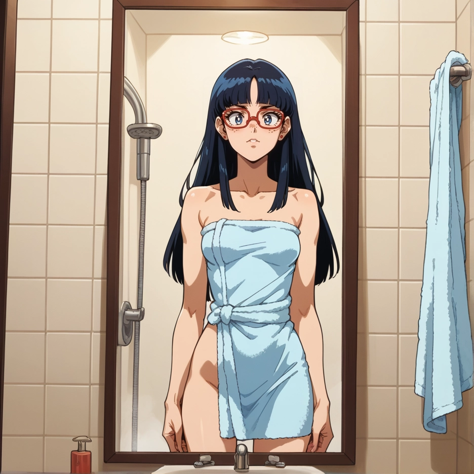 1girl, breasts, nipples, solo, glasses, nude · Yamete.gg