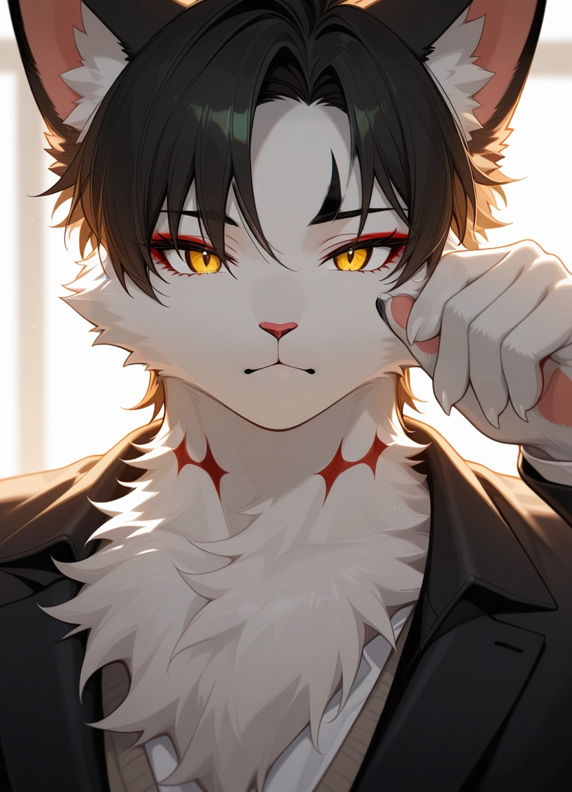 furry, 1boy, male focus, animal ears, looking at viewer, solo
