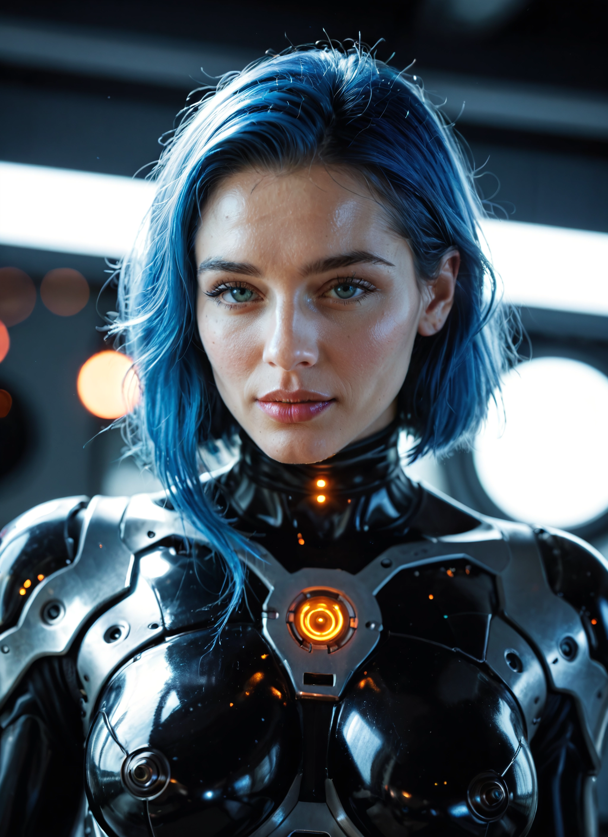 1girl, solo, bodysuit, looking at viewer, realistic, upper body · Yamete.gg
