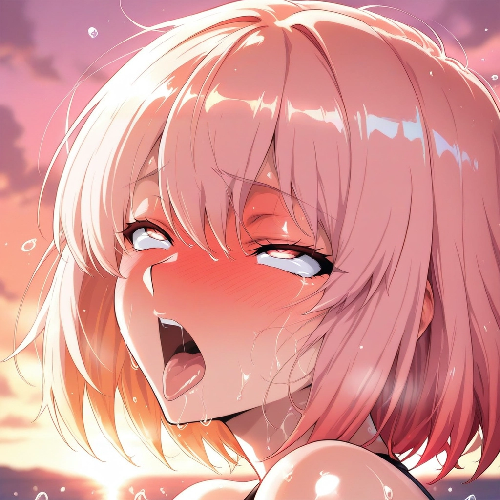 ahegao, rolling eyes, tongue, solo, tongue out, blush · Yamete.gg