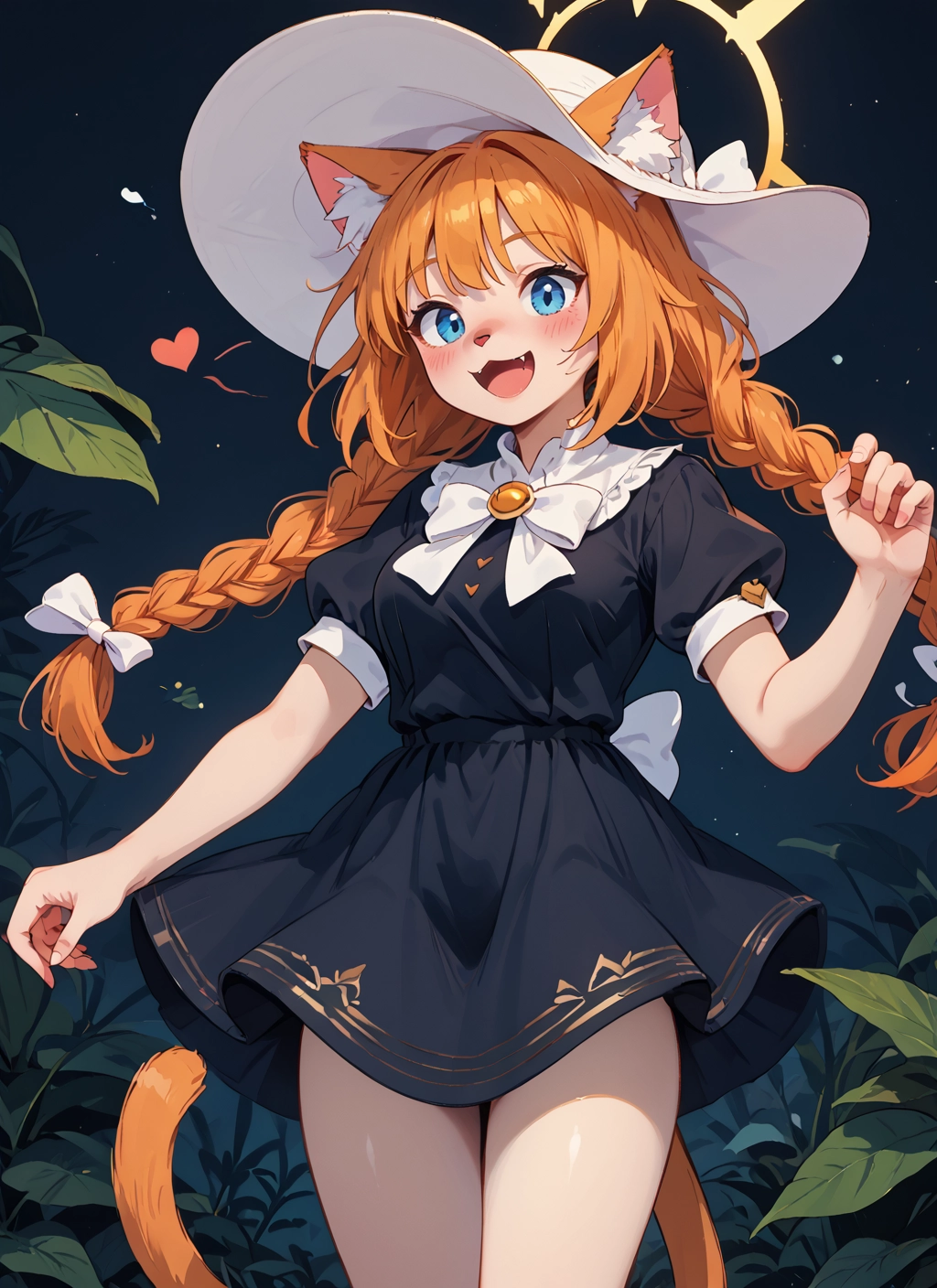 furry, 1girl, animal ears, braid, tail, solo · Yamete.gg