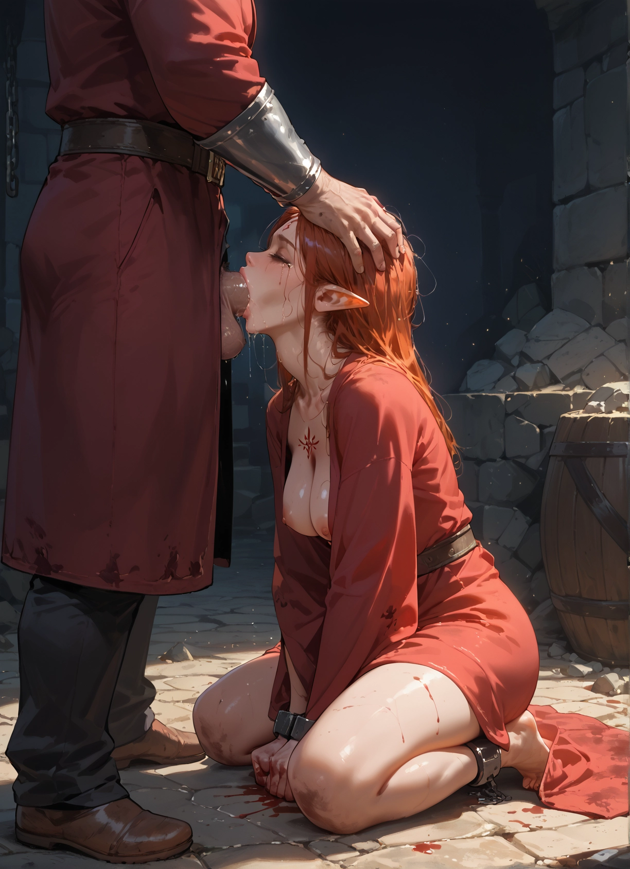 1girl, penis, oral, breasts, fellatio, hetero · Yamete.gg
