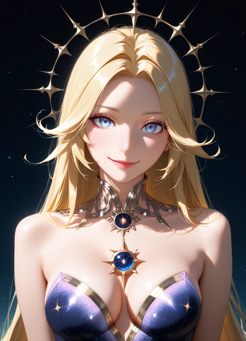 1girl, solo, blonde hair, blue eyes, breasts, long hair · Yamete.gg