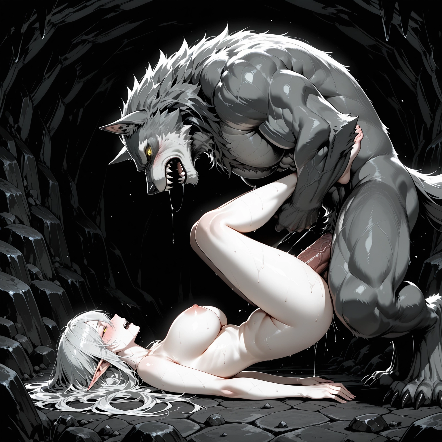 furry, 1girl, furry male, breasts, hetero, penis · Yamete.gg