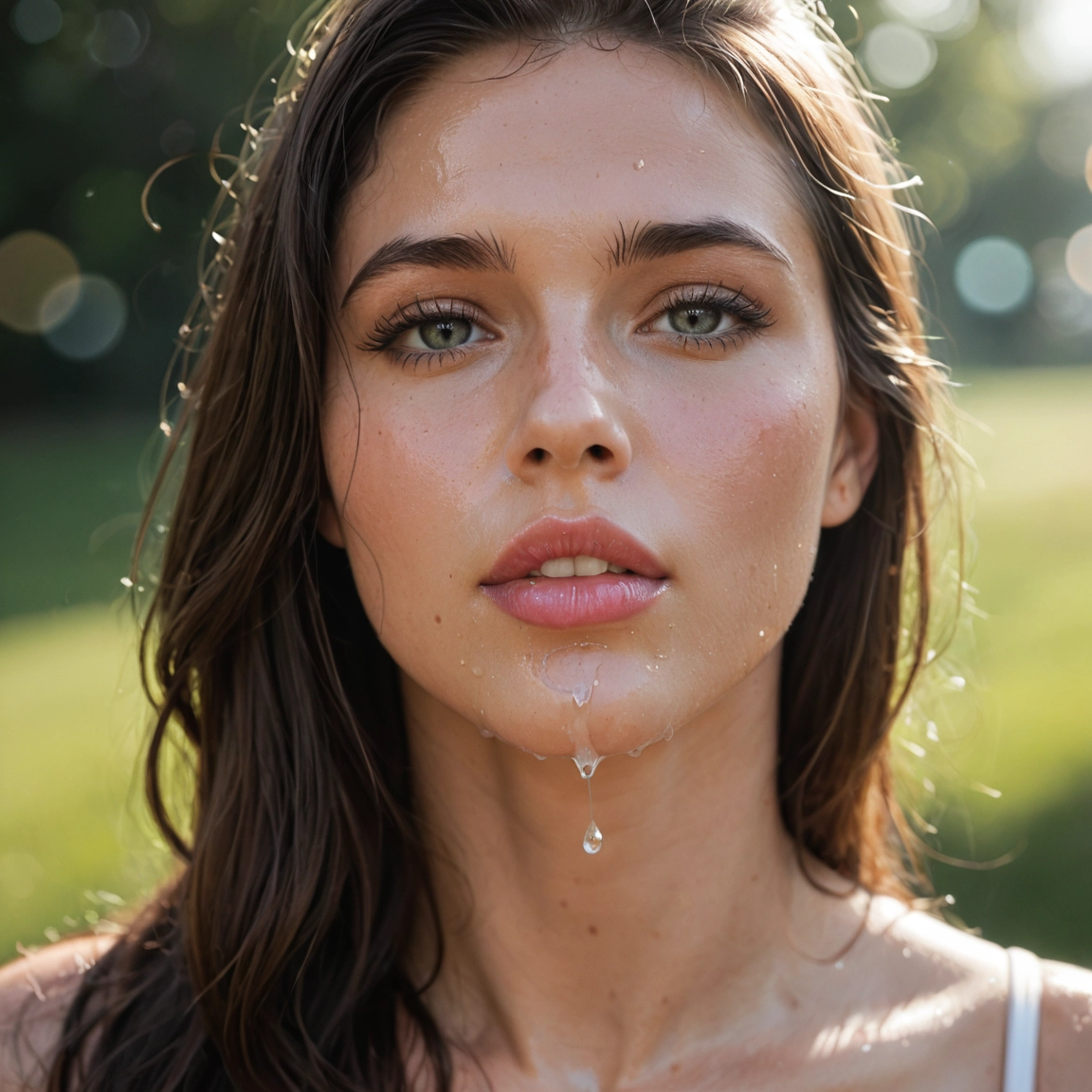 1girl, solo, looking at viewer, brown hair, long hair, realistic · Yamete.gg