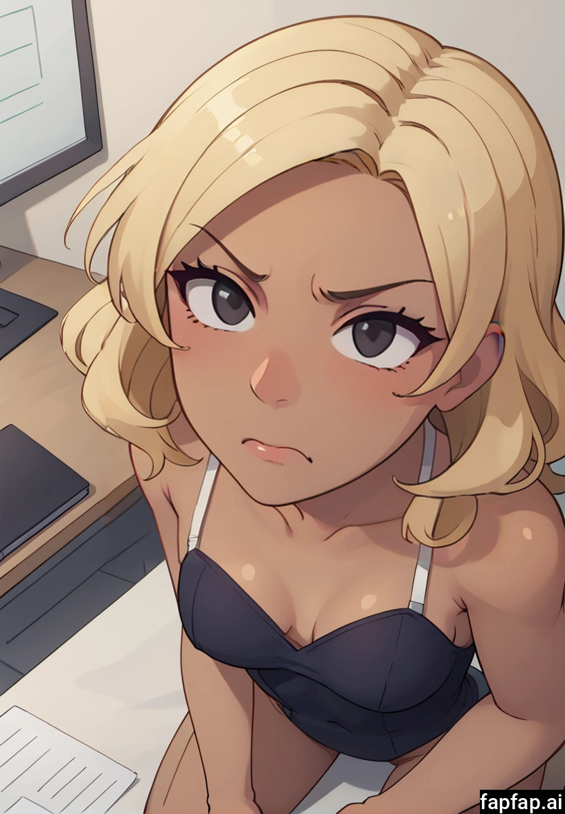 1girl, blonde hair, solo, breasts, dark skin, looking at viewer · Yamete.gg