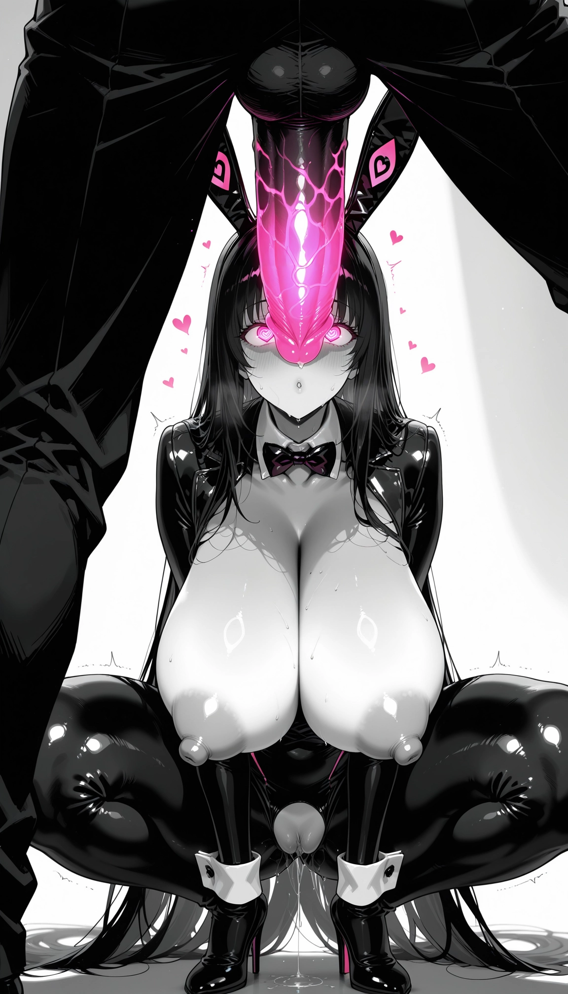 1girl, breasts, reverse outfit, penis, squatting, hetero · Yamete.gg