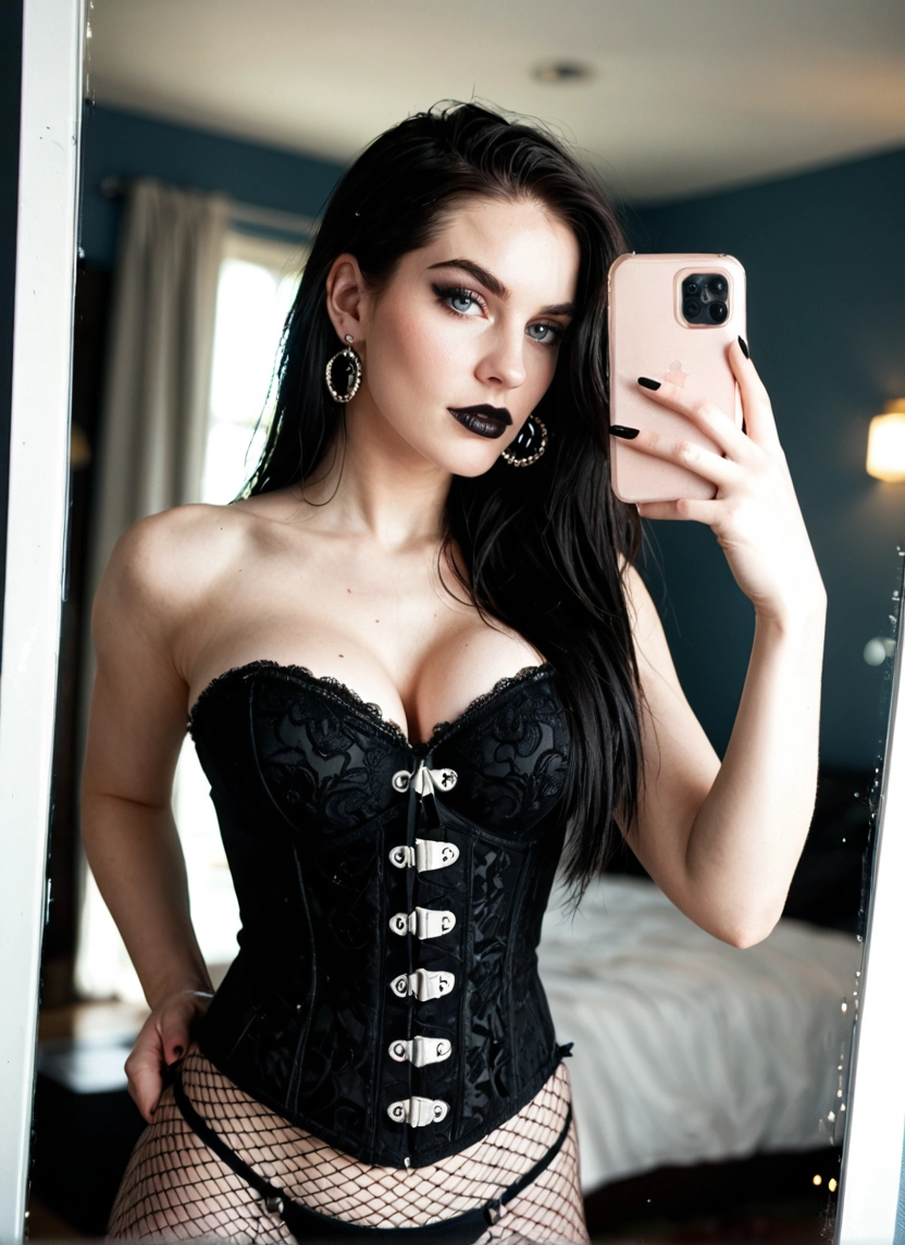 1girl, phone, breasts, selfie, jewelry, solo · Yamete.gg