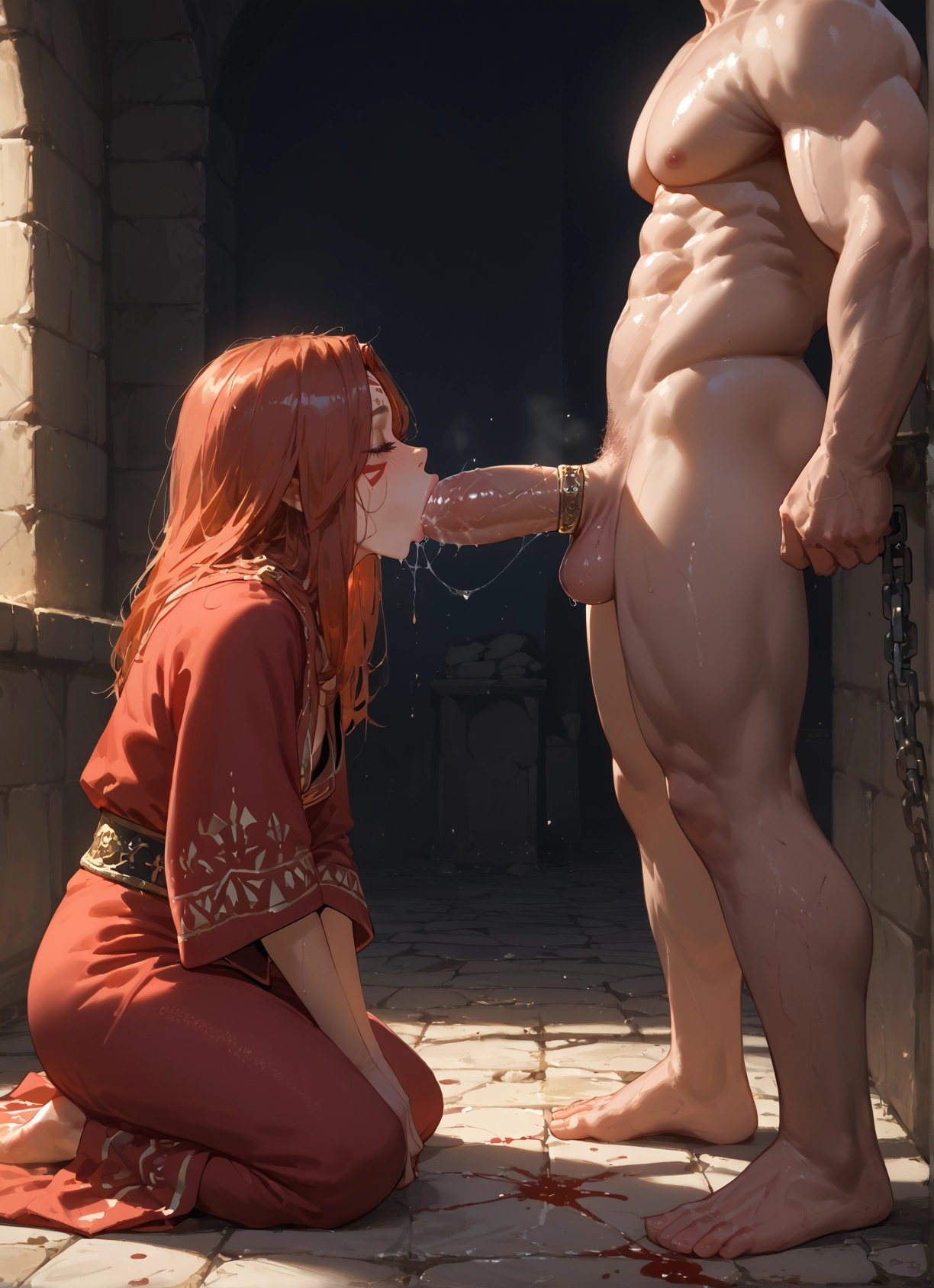 1girl, penis, 1boy, oral, hetero, fellatio · Yamete.gg