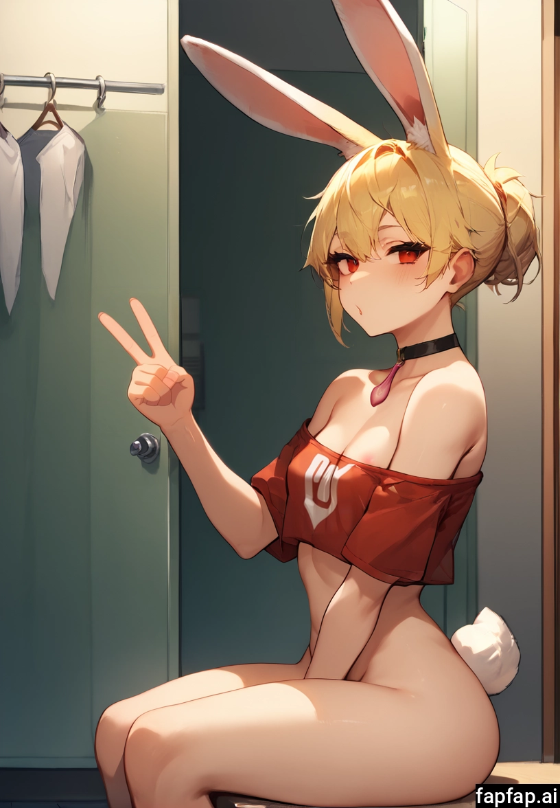 1girl, animal ears, solo, breasts, rabbit ears, red eyes · Yamete.gg