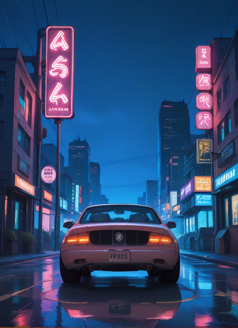 car, motor vehicle, ground vehicle, night, reflection, outdoors · Yamete.gg